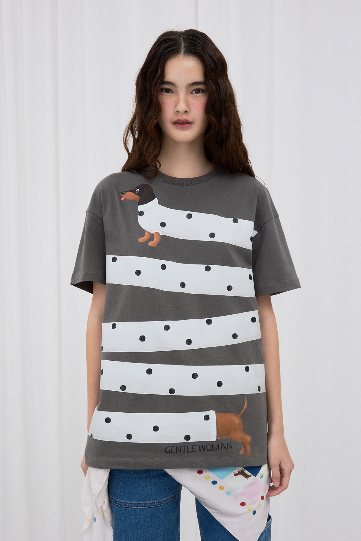 Dachshund Roll-Around Oversized T-Shirt by GENTLEWOMAN