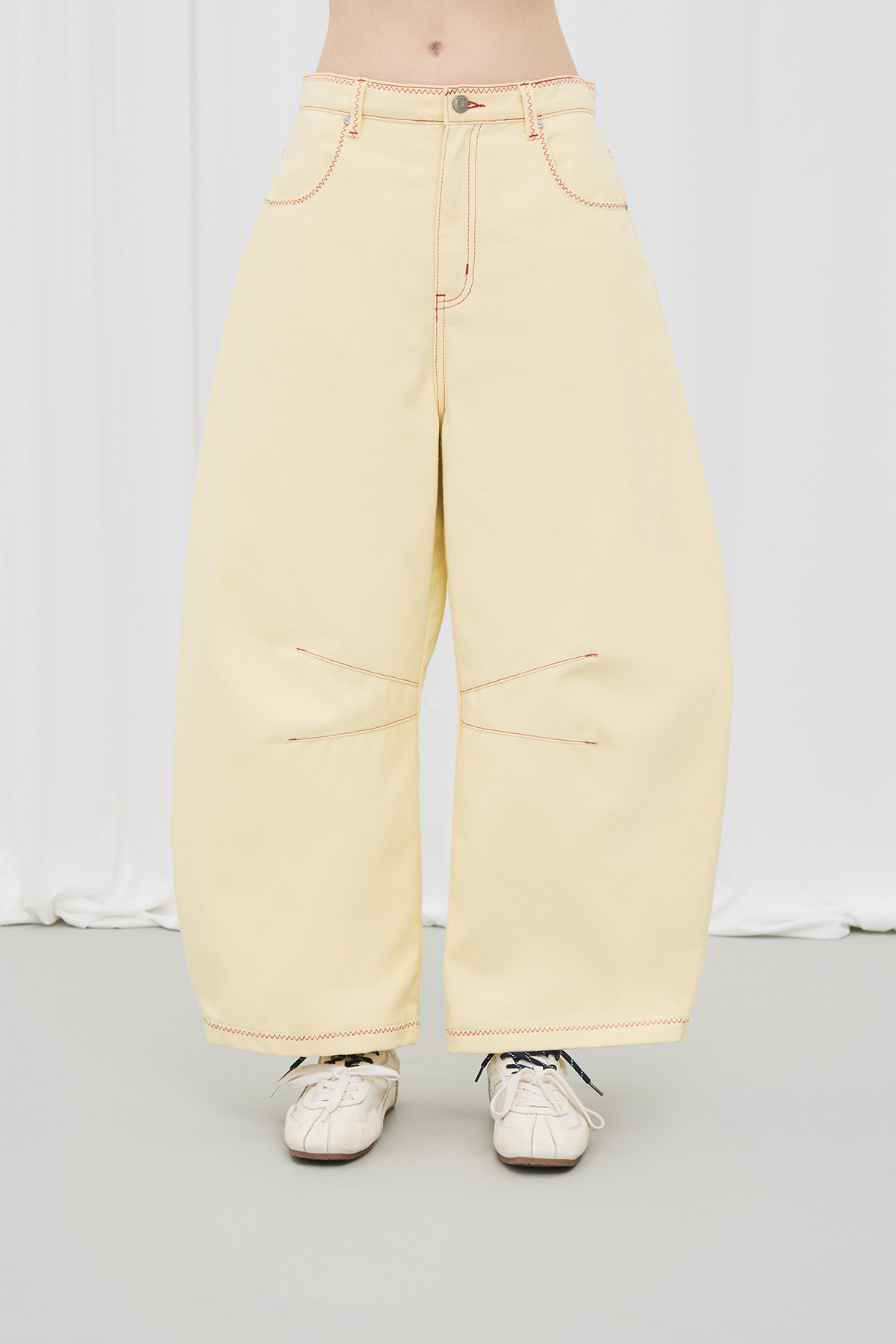 Sunshine Pup Barrel Denim Trousers by GENTLEWOMAN