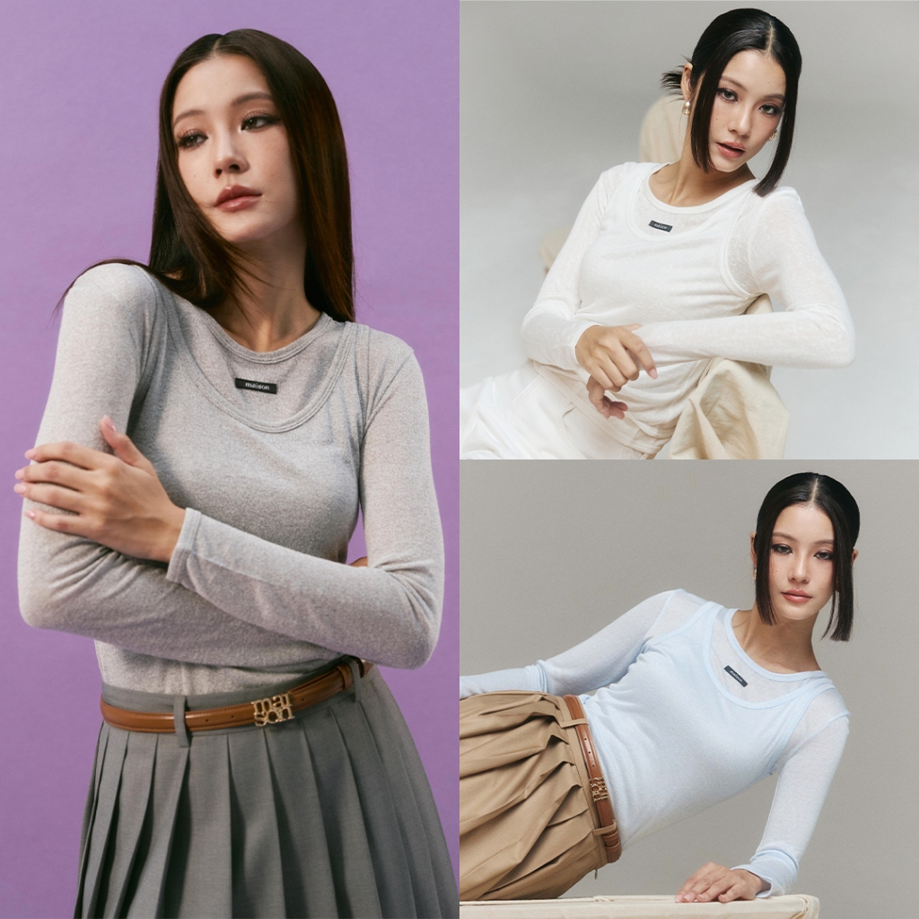 Overlay Long Sleeves Top