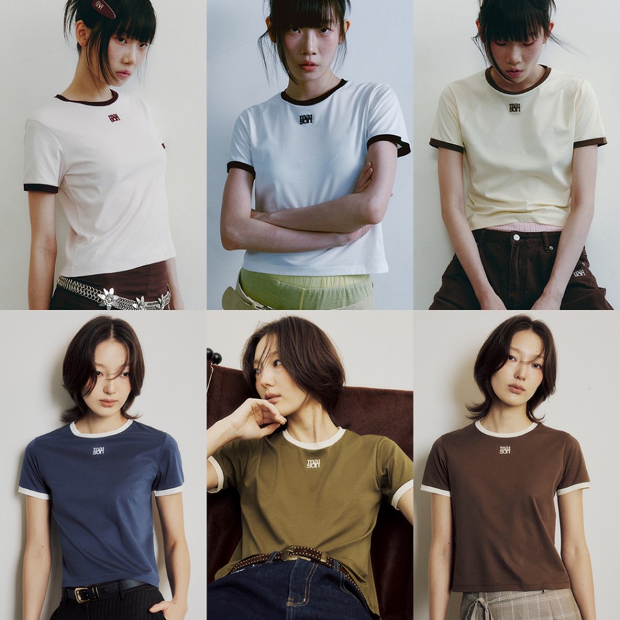 The Ringer Dual Logo Tee by maison KEEPS