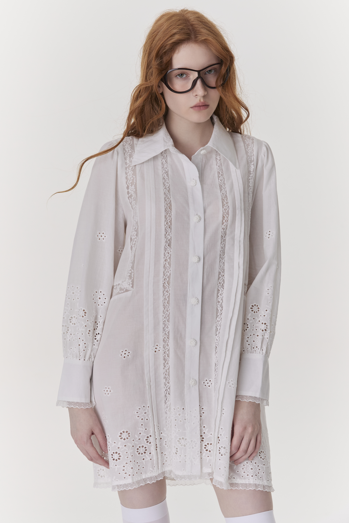 Lace Collar Villa Dress