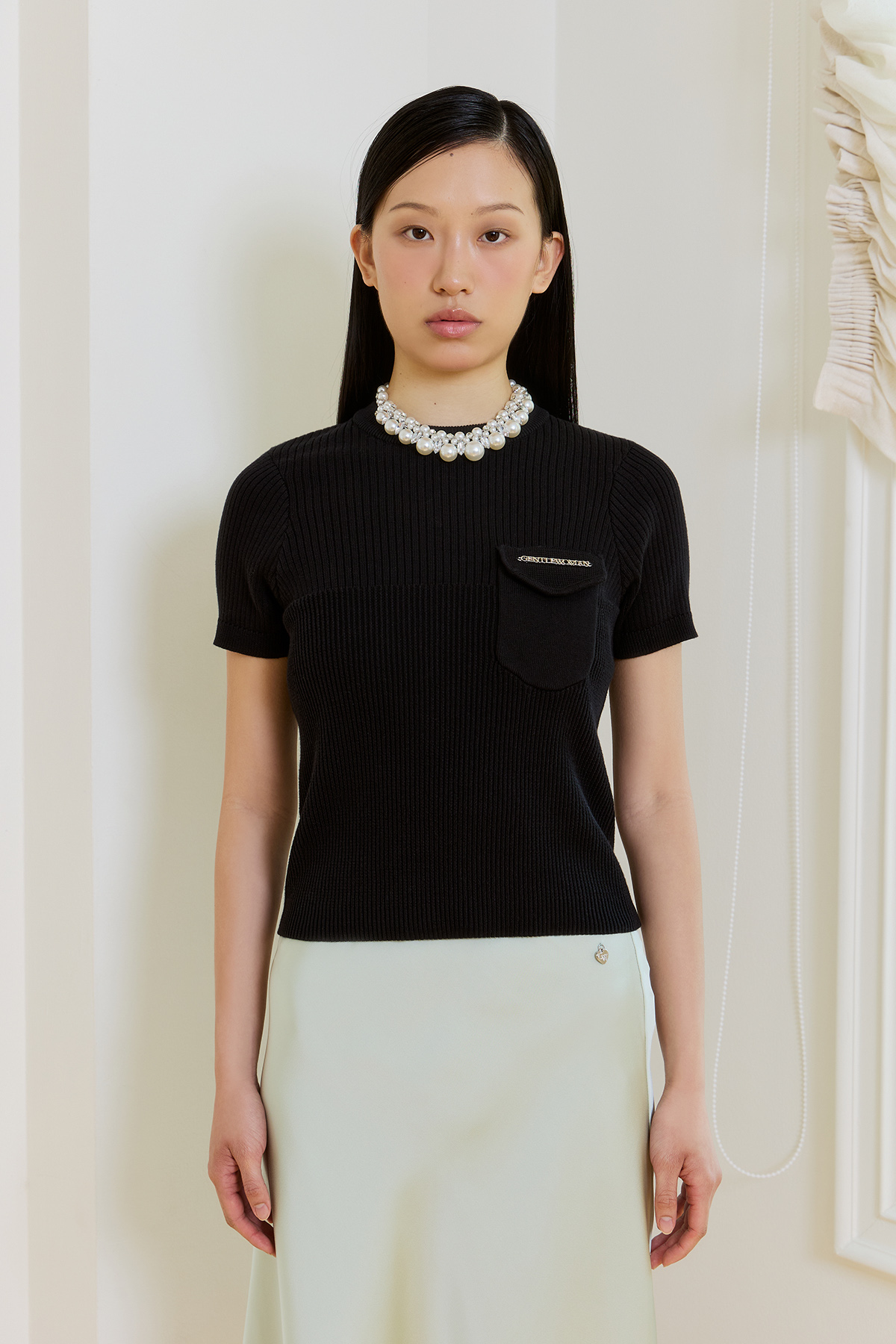 Black Essential Knit Top
