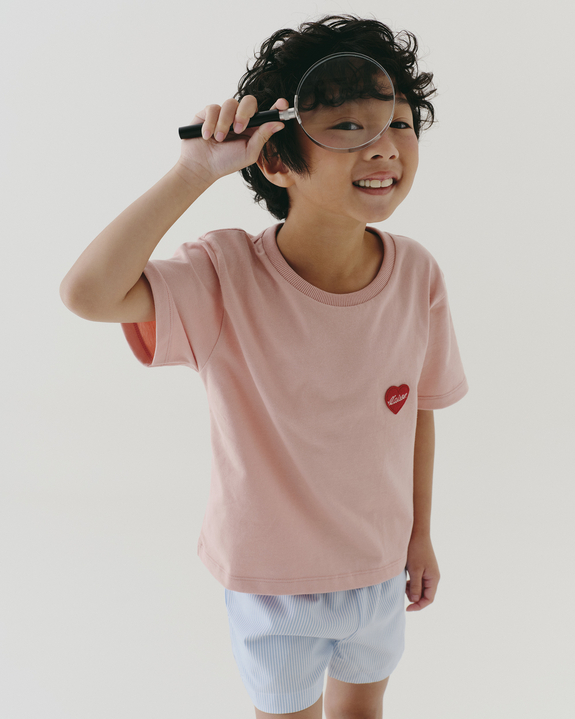 The Oversized Adore Patch Logo Kids Tee by maison KEEPS