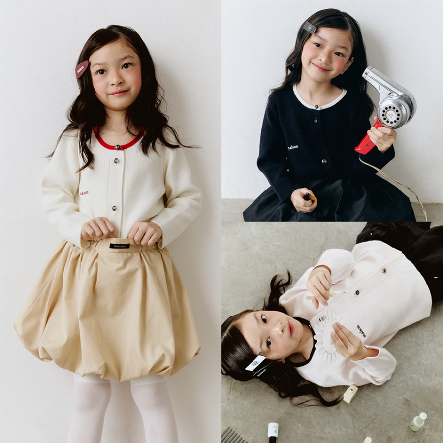 Mina Knitted Kids Cardigan by maison KEEPS