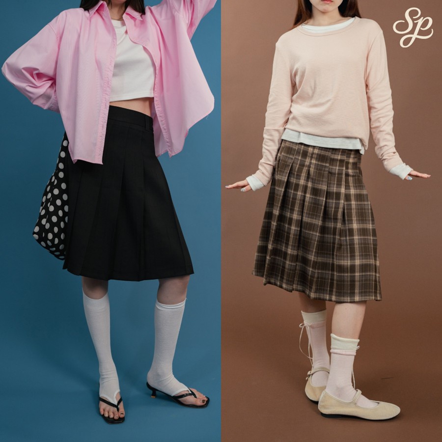 Lily Pleated Skirt by SP Shop
