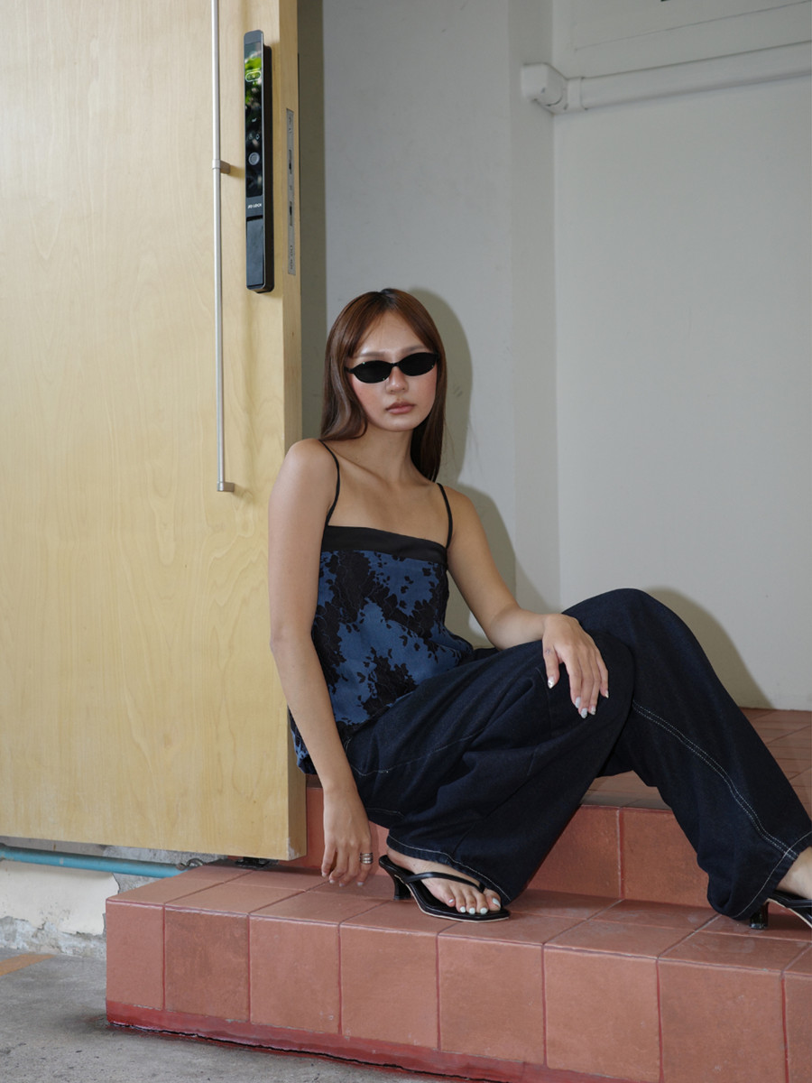 Sylvie Lace Top -  Blue by BXB