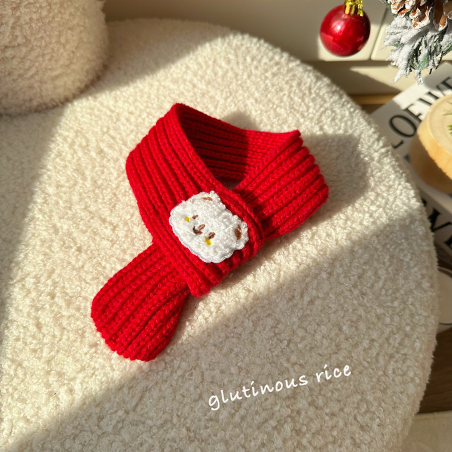 Holiday Scarf for Cats & Dogs - Red Bear by igorfinds
