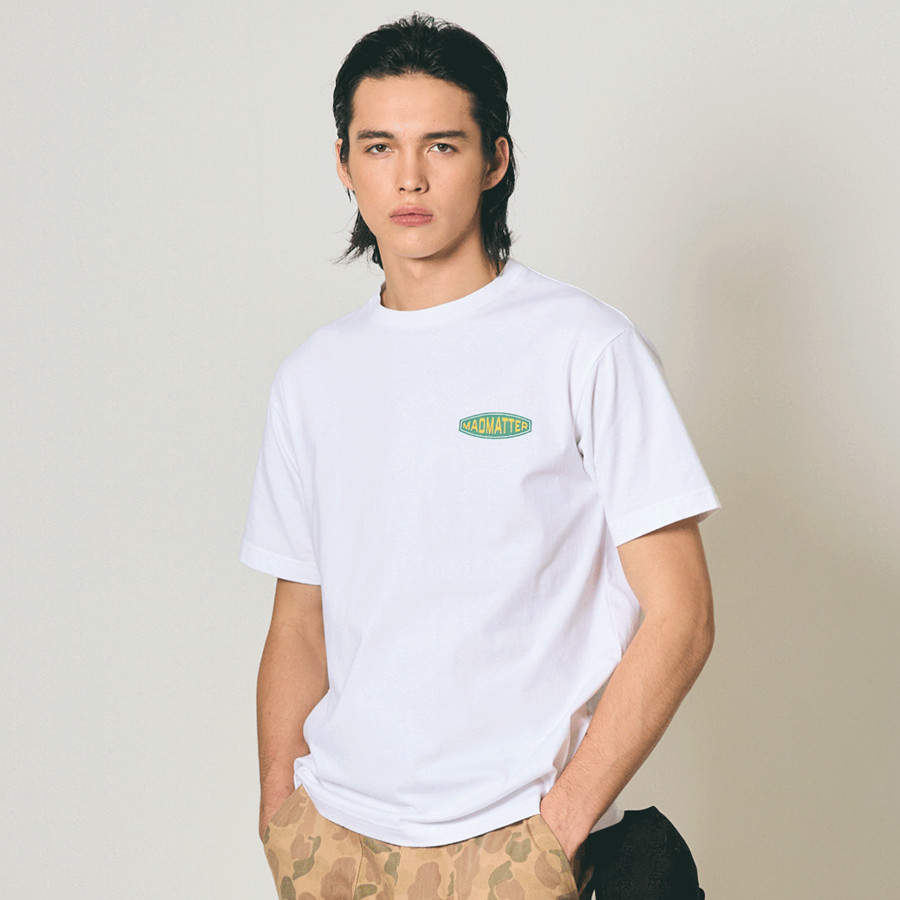 Logo Pitstop Tee Round Neck T-shirt by Madmatter